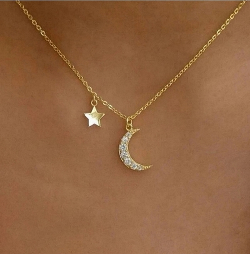 Anthropologie Celestial Moon And Star Necklace
